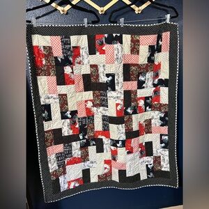 Handmade 100% cotton Chicken Rooster baby quilt